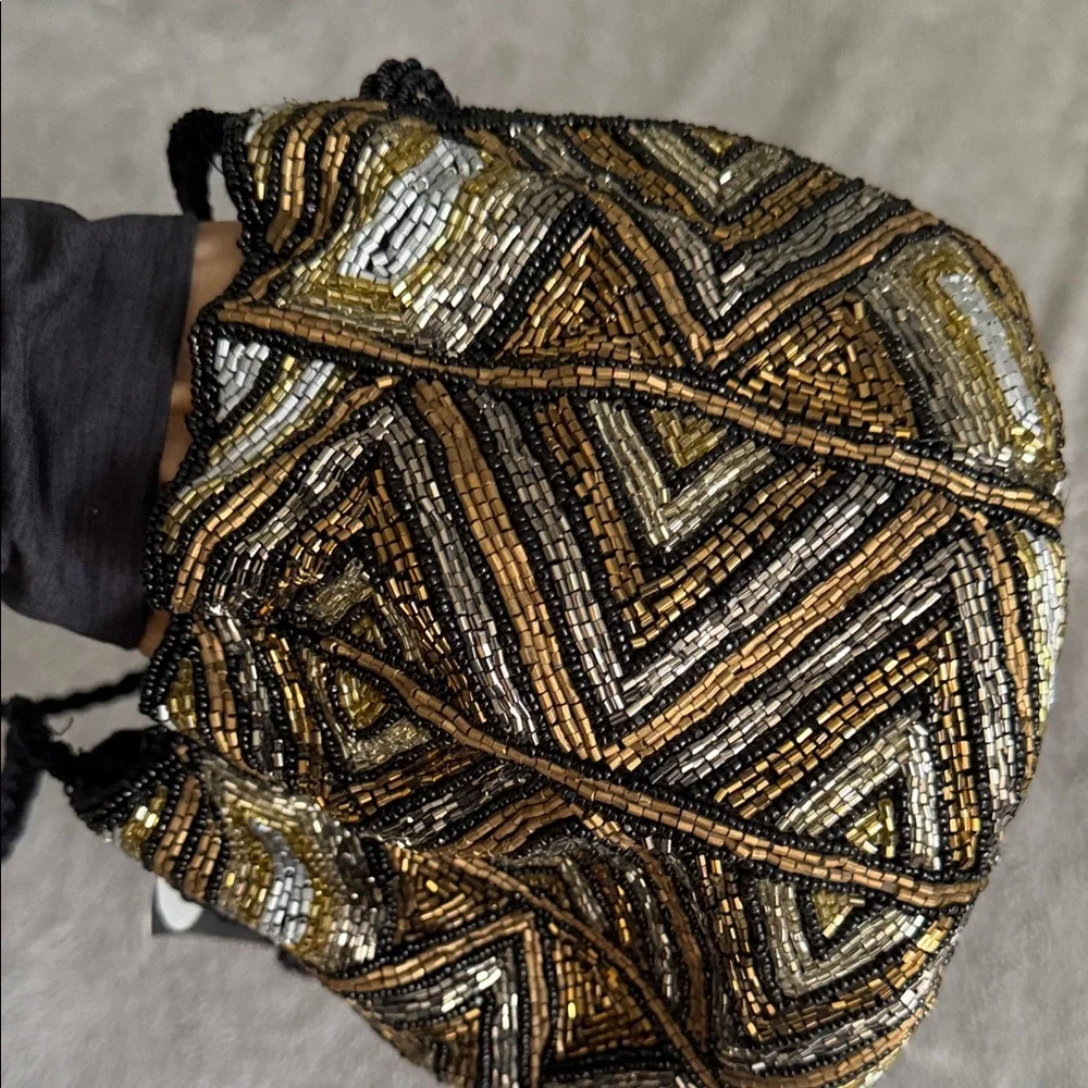 ZARA Handmade Black and Gold Women's Bag - Picture 5 of 7